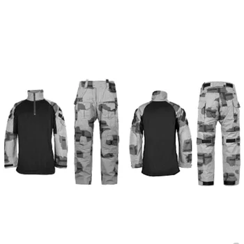 Sporto Armijos T-Blokuoti Juoda Pilka Camo G3 Kovoti Su T-Shirt Lauko Cs Karinio Mokymo Medžioklės Combat Uniform