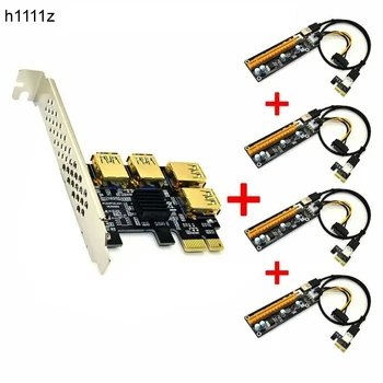 Stove USB 3.0 PCI-E Express 1x iki 16x Riser Card Adapter PCIE 1 iki 4 Lizdas PCIe Port Multiplier Kortelę Bitcoin BTC Miner Kasyba