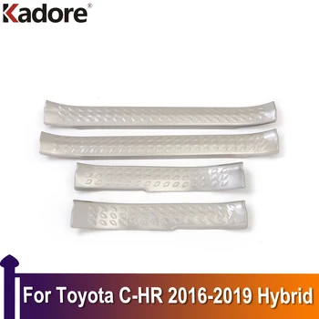 Toyota CHR C-HR 2016 2017 2018 2019 Hibridas Vidinės Durys, Palangės Nusitrinti Plokštė, Apdaila, Automobilių Reikmenys Lipdukas Stilius Nerūdijančio Plieno