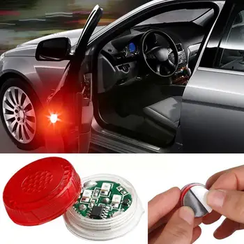 Universalus LED Automobilių Durų Atidarymo Saugos Įspėjimas Anti-susidūrimo Signalizacijos automobilių Stovėjimo aikštelė Strobe Jutiklis Lemputė Šviesos Magnetinis Flashi M3V2