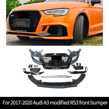 Už 2017-2020 Audi A3 modifikuotų RS3 išvaizdą, kūno bamperio komplektas, automobilių difuzorių priedai