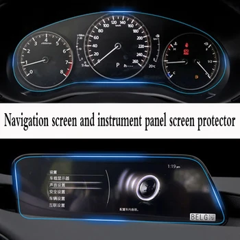 Už Mazda 3 8.8 Colių 2019 2020 2021 GPS Navigacijos grūdintas stiklas ekrano apsauginės plėvelės TPU prietaisų skydelis apsauginės plėvelės