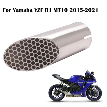 Už Yamaha YZF R1 2015-2022 MT10 2015-2021 Motociklo Išmetimo Patarimai Modifikuotų Trumpas Duslintuvo Uodegos Vamzdis Nerūdijančio Plieno užsivilkti