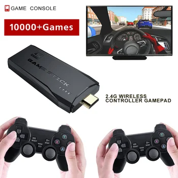 Vaizdo Žaidimų Konsolės 64G Su 10000+ Retro Klasikiniai Žaidimai Delninis Žaidimų Konsolės 2.4 G Bevielio ryšio Valdiklis, HD Žaidimas Stick PS1/GBA