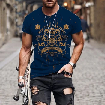 Vasaros mados motociklo dizainas, drabužių, Karšta vasara, vyriški trumpomis rankovėmis 3D atspausdintas T-shirt viršų