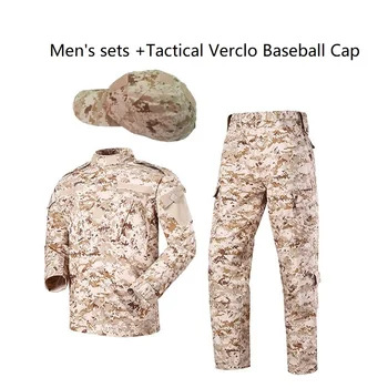 Vyrų Rinkiniai Derset Skaitmeninis Kamufliažinis Armijos Uniformą ACU Ribstop Karinės Uiforms Su Taktinis Verclo Beisbolo kepuraitę