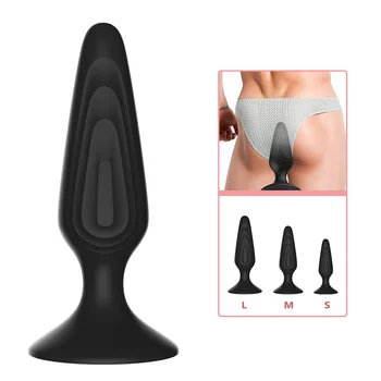 Vyrų vibratorius anal plug trijų dalių silikono analinis apsaugos suaugusiųjų elektros prostatos massager moterų Sekso žaislas masturbacija prietaisas