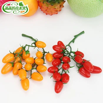 Vyšniniai pomidorai plastiko netikras vaisius plastikinių pomidorų pvc