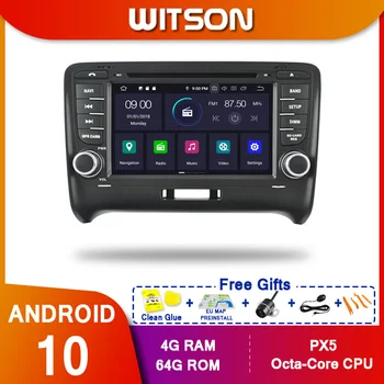 WITSON！ Android10 Octa core PX5 AUTOMOBILIŲ DVD grotuvas AUDI TT 2006-2014 IPS EKRANĄ, 4 GB RAM, 64 GB ROM AUTOMOBILIŲ GPS NAVIGACIJOS
