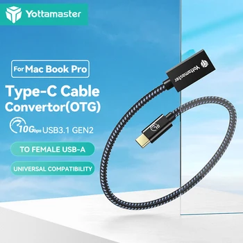 Yottamaster Kabelis Konverteris C Tipo su USB A Konverteris 1000MB/s OTG Konverteris Vyrų ir Moterų Laidas USB, C-OTG USB A U Disko Adapteris