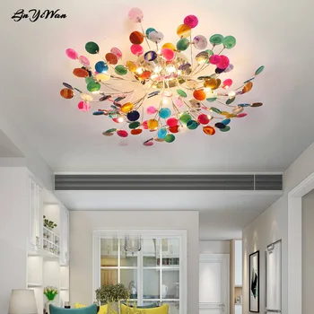 Šiaurės kambarį lubų lempa, Modernus minimalistinio restoranas mergina šviesos miegamajame atmosferos jade agatas buitinių lempų