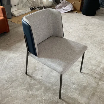 Šiaurės Lounge Lino Kėdės, Virtuvės Modernios Šviesos Prabangos Dizaineris Valgomojo Kėdė Grindų Paprastas Odinis Bibliotekos Baldai WWH35YH