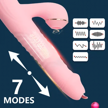 Šildymo Teleskopinis Sukasi Dildo Kalba Lyžis Dildo Vibratorius G Spot Klitorio Stimuliatorius 7 Greičių Moterų Sekso žaisliukai suaugusiems